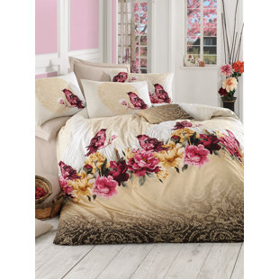 ASIR GROUP INC Cotton Floral Duvet Cover Set