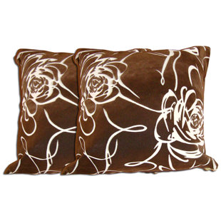 ACURA RUGS Floral Throw Pillow (Set of 2)