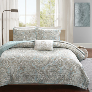 MADISON PARK PURE 4 Piece Cotton Quilt Set with Throw Pillow
