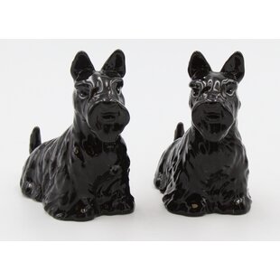 Cosmos Gifts Ceramic Scottish Terrier Salt and Pepper Shaker Set