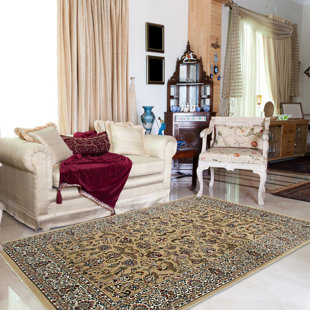 SEHRAZAT Excellent Oriental Hand Woven Hand Hooked Beige Area Rug