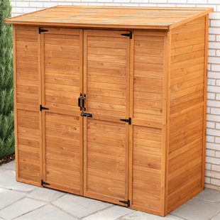 LEISURE SEASON 6 ft. W x 3 ft. D Solid Wood Lean-To Tool Shed