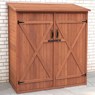 LEISURE SEASON 5 ft. W x 2 ft. 7 in. D Solid Wood Lean-To Tool Shed