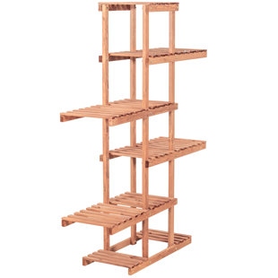 LEISURE SEASON Wood Weather Resistant Plant Stand