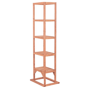 LEISURE SEASON Wood Weather Resistant Plant Stand