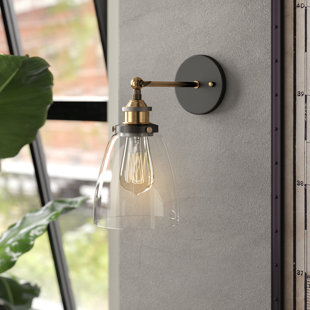 BREAKWATER BAY Willenbard 1 - Light Dimmable Armed Sconce