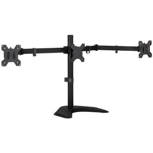 Mount-It Full Motion Adjustable Triple Monitor Stand | 3 Monitor Stand Fits 19 - 27 in. Screens