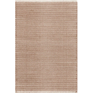 DASH AND ALBERT RUGS Herringbone Stone Handwoven Cotton Rug