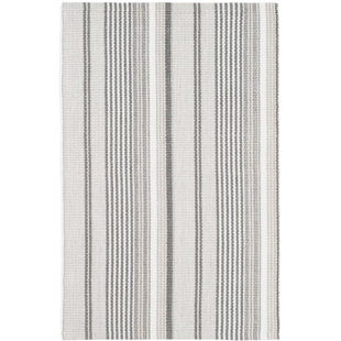 DASH AND ALBERT RUGS Gradation Ticking Handwoven Cotton Rug