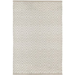 DASH AND ALBERT RUGS Diamond Platinum/White Handwoven Indoor/Outdoor Rug