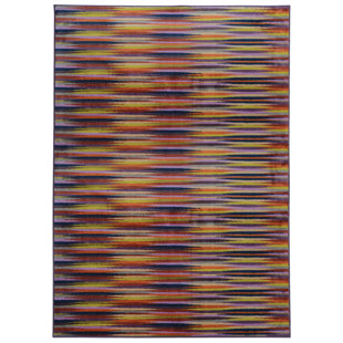 PANTONE UNIVERSE Prismatic Abstract Tufted Lavender/Red Area Rug