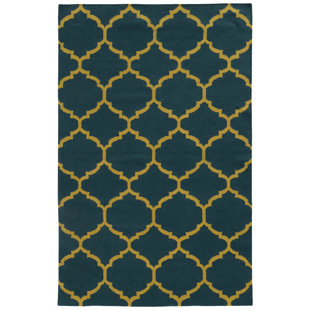 PANTONE UNIVERSE Matrix Blue Geometric Rug