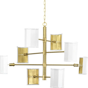 POINT DUME™ BY JEFFREY ALAN MARKS FOR PROGRESS LIGHTING Wandermere 8 - Light Dimmable Geometric Chandelier