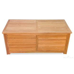 Regal Teak 56'' W Solid Wood Teak Deck Box in Golden Honey