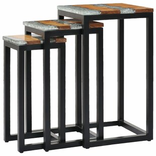 WORLD MENAGERIE Abrego 3 Piece Nest of Tables (Set of 3)