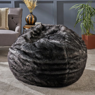 EBERN DESIGNS Laprovis Standard Faux Fur Bean Bag Sofa