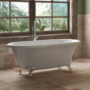 CAMBRIDGE PLUMBING 60'' x 30'' Soaking Cast Iron Bathtub