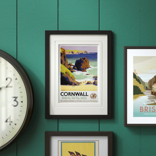 EAST URBAN HOME Gerahmtes Poster Cornwall "5", Retro-Werbung