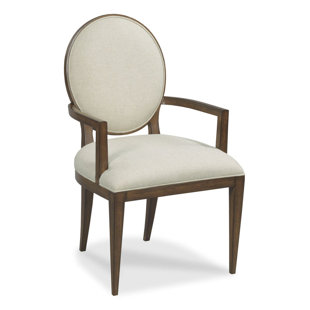 WOODBRIDGE FURNITURE Ovale Linen King Louis Back Arm Chair