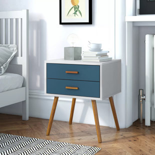 NORDEN HOME Hooper Solid Wood Bedside Table