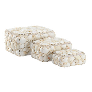 CHELSEA HOUSE 3 Piece Shells Decorative Box Set