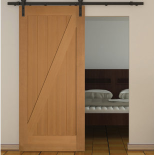 TRIMLITE Unfinished Fir Z-Bar Interior Barn Door Slab