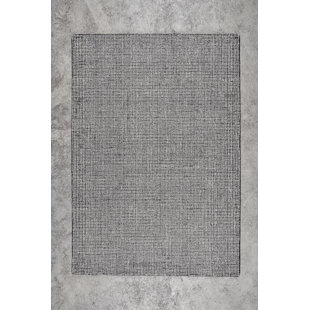 CARLA&MARGE Handgefertigter Teppich Kildra aus Wolle in Grau