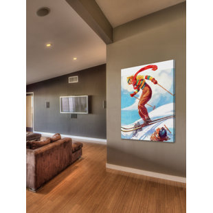 MARMONT HILL 'Ski Jump' Wrapped Canvas Graphic Art on Canvas