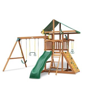 GORILLA PLAYSETS Avalon Swing Set with Trapeze Arm