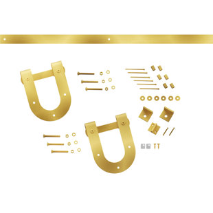 GOLDBERG BROTHERS INC. Premium Horseshoe Standard Single Barn Door Hardware Kit