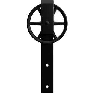 GOLDBERG BROTHERS INC. Premium Wagon Wheel Roller Hanger Standard Single Barn Door Hardware Kit