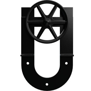 GOLDBERG BROTHERS INC. Premium Wagon Wheel Horseshoe Roller Hanger Standard Single Barn Door Hardware Kit