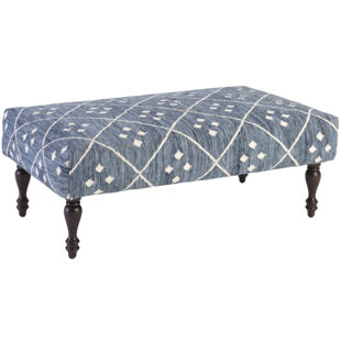 ANNIE SELKE HOME Kota 47" Wide Rectangle Geometric Cocktail Ottoman
