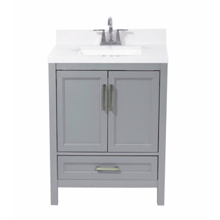 AMLUXX 25'' Single Bathroom Vanity with Solid Surface Top