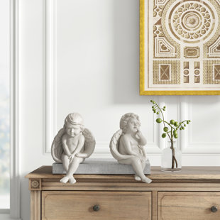 DESIGN TOSCANO 2 Piece Angels of Meditation and Contemplation Figurine Set