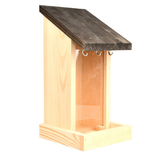 ESSCHERTDESIGN Wood Hanging Hopper Bird Feeder