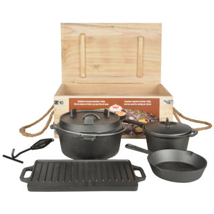 ESSCHERTDESIGN 7 - Piece Cast Iron Cookware Set