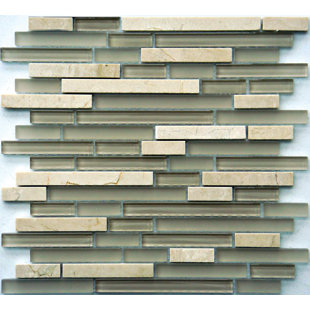 BELLA VIA 12" x 12" Glass Linear Mosaic Wall & Floor Tile