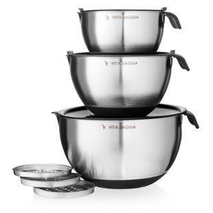VITA SAGGIA Stainless Steel Nested Mixing Bowl Set