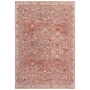 LAUREN RALPH LAUREN Ralph Lauren Belvoir Power Loomed, Polyester, Burnt Orange Area Rug