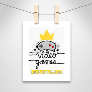 CASA FINE ARTS Juvenile Video Games Rule Paper Print