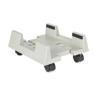 Mount-It! CPU Stand & Computer Cart with Locking Wheels, 6" to 10.2" Adjustable Width, 60 Lbs. Cap.