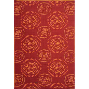 MAD MATS Molly Red Indoor/Outdoor Area Rug - Reversible, UV Resistant, 100% Recycled Material