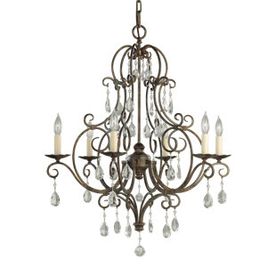 WORLD MENAGERIE Vian 6 - Light Dimmable Empire Chandelier