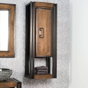 BLOOMSBURY MARKET Kalama Solid Wood Wall Linen Cabinet