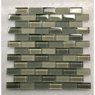 ABOLOS Free Flow 1 in. x 2 in. Glass Straight Edge Brick Mosaic Wall & Pool Tile