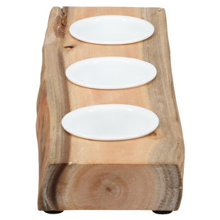 BIA KITCHEN & HOME BIA Cordon Bleu 9.75" 3 Votive Wood Plank