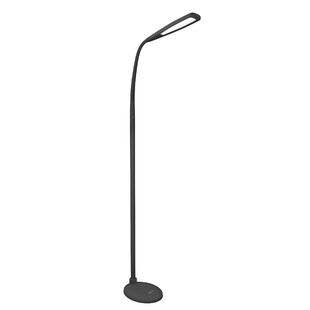 OttLite LED Standing Floor Lamp with Adjustable Flex Neck - Dimmable with 3 Levels