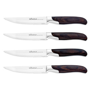 Hampton Forge Skandia Kenai - 4 Piece Steak Knife Set, Pakkawood, Forged