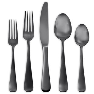ARGENT ORFEVRES™ Skandia Opera Gunmetal 5 Piece Flatware Set, Service for 1